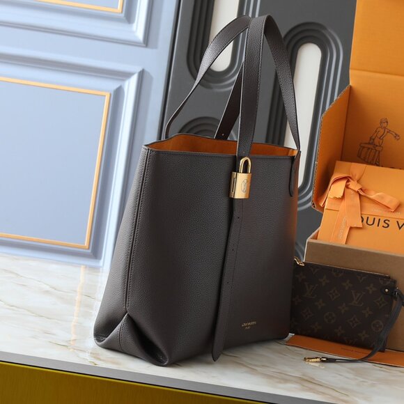 Louis Vuitton Black Grained Calfskin Low Key Cabas MM - Picture 2 of 9